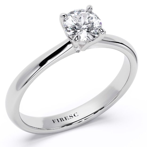 Engagement Ring AA437, 14K White 1